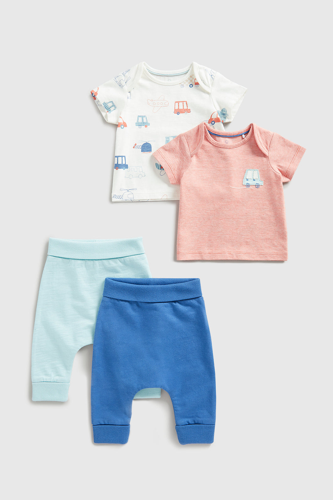 Mothercare Transport T-Shirts And Joggers - 4 Piece