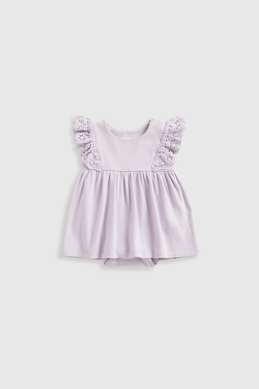 Mothercare Lilac Ribbed Romper Dress