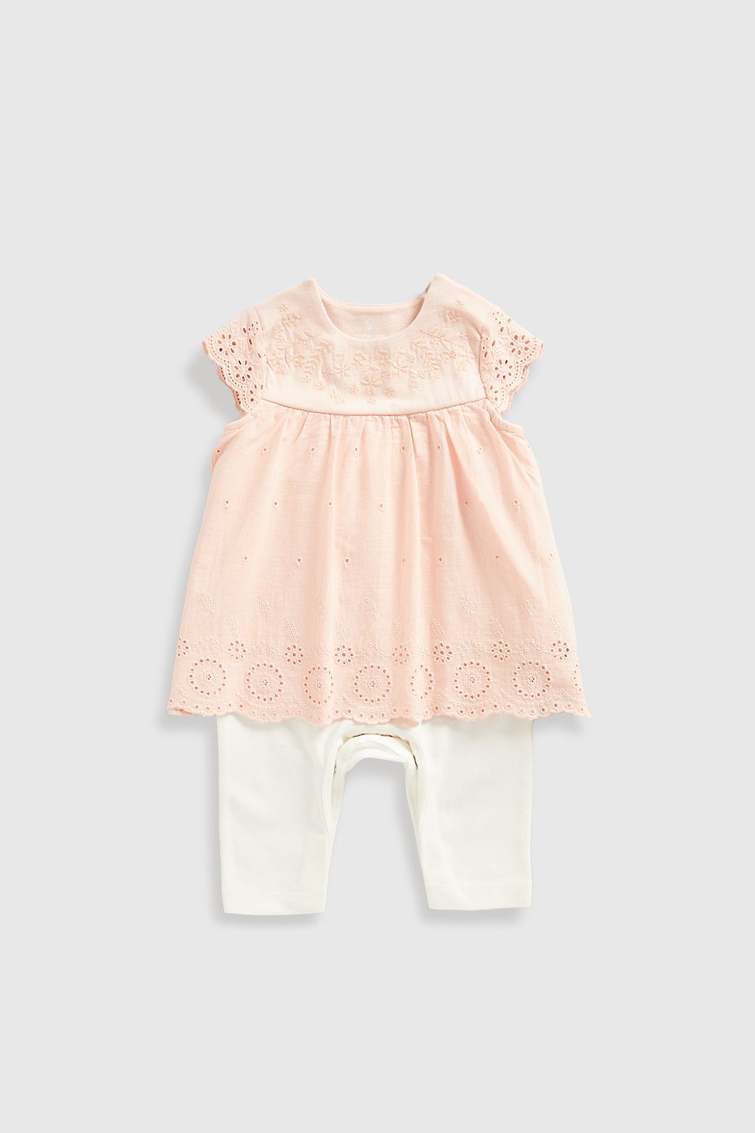Mothercare Embroidered Mock All-In-One