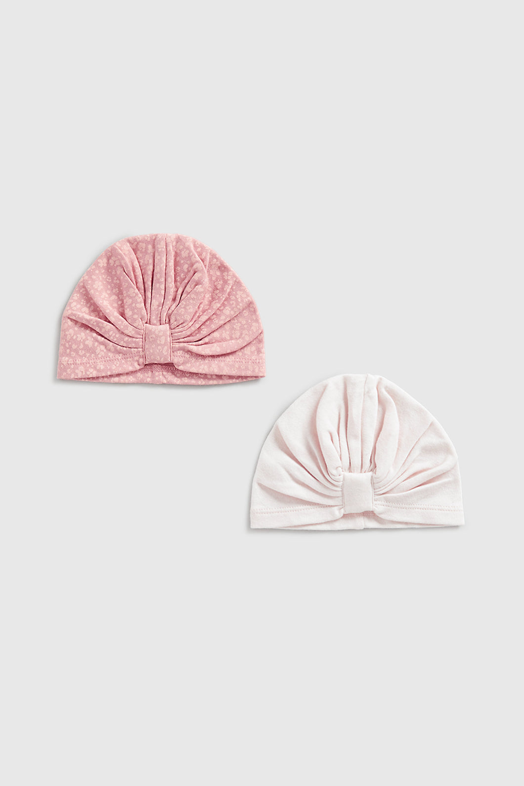 Mothercare Pink Baby Hats - 2 Pack