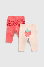 
                        
                          Load image into Gallery viewer, Mothercare Strawberry Frill Leggings - 2 Pack
                        
                      