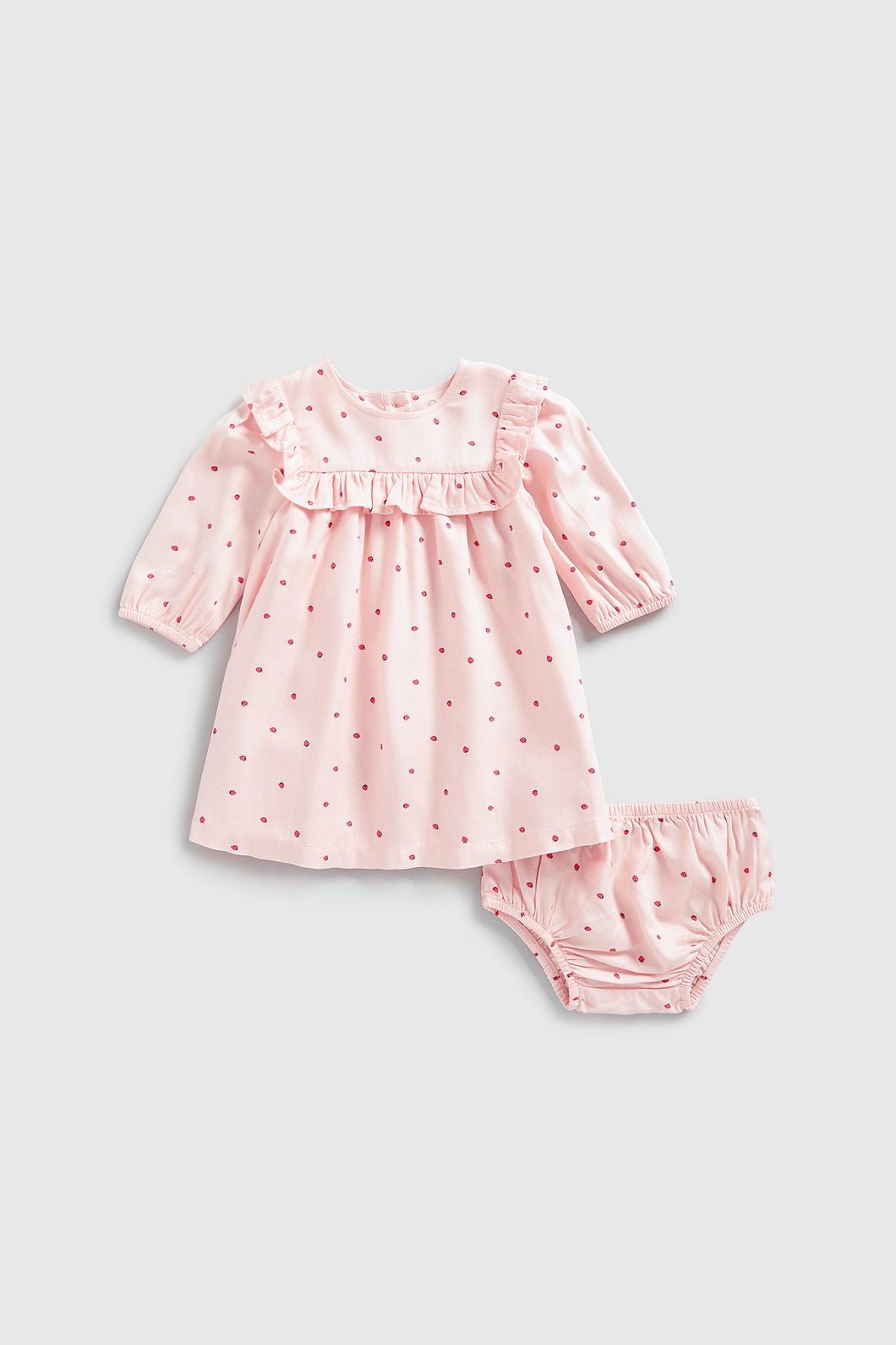 Mothercare Strawberry Woven Dress And Knickers Set