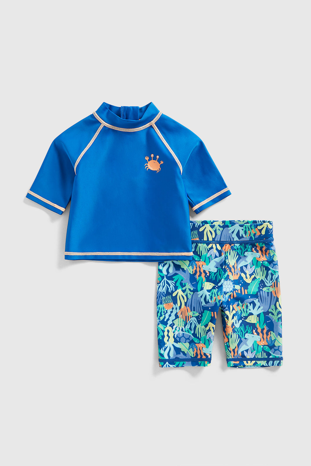 Mothercare Sealife Sunsafe Rash Vest And Shorts Upf50+