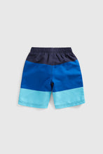
                        
                          Load image into Gallery viewer, Mothercare Blue Colour-Block Board Shorts
                        
                      