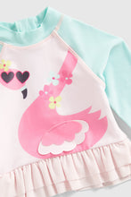 
                        
                          Load image into Gallery viewer, Mothercare Flamingo Sunsafe Rash Vest And Shorts Set Upf50+
                        
                      