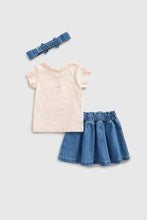 
                        
                          Load image into Gallery viewer, Mothercare Skirt, Top And Headband Set
                        
                      