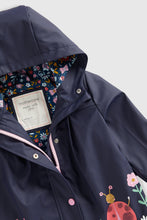 
                        
                          Load image into Gallery viewer, Mothercare Navy Boarder Print Mac Coat
                        
                      