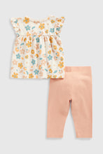 
                        
                          Load image into Gallery viewer, Mothercare Flower T-Shirt And Leggings Set
                        
                      