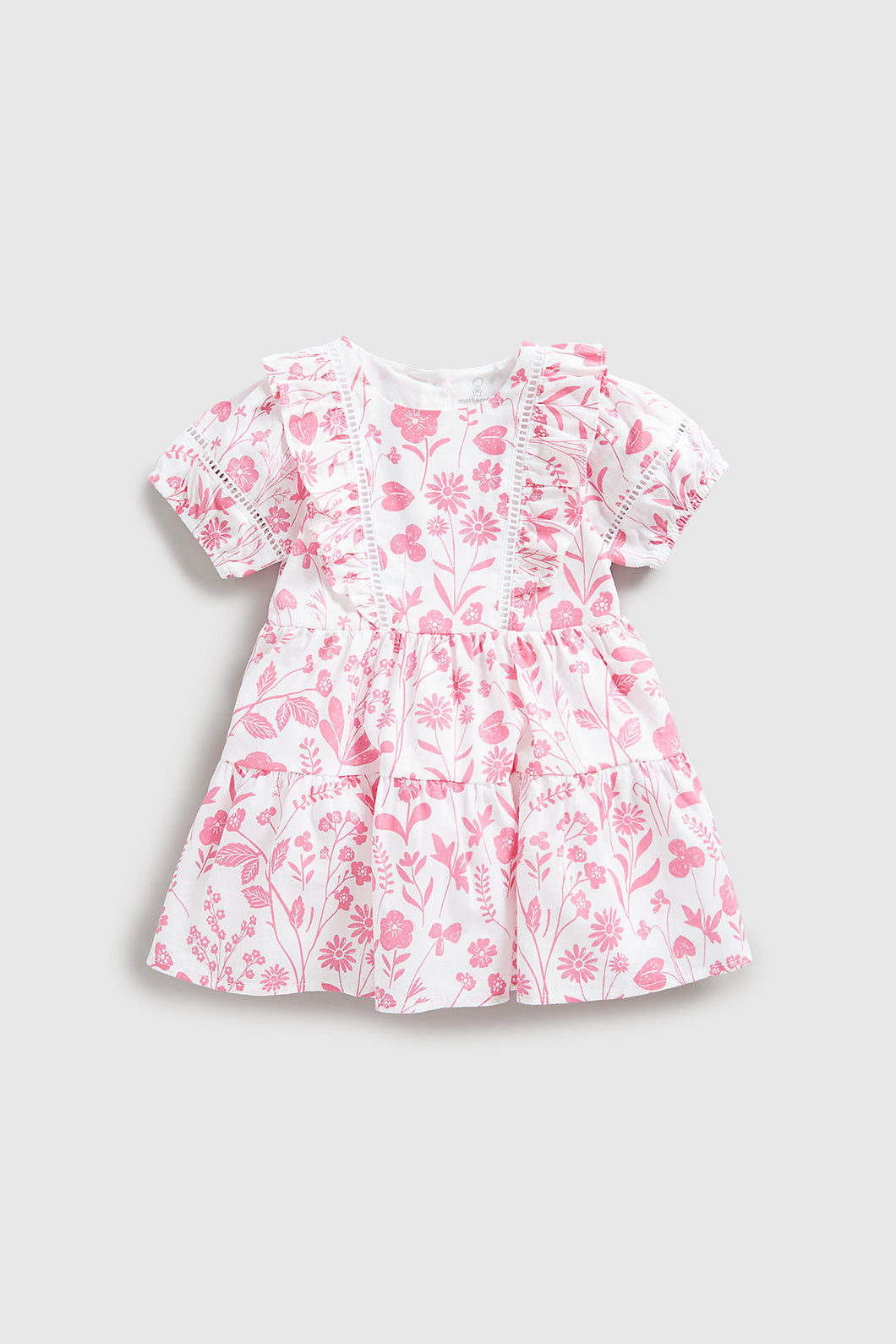 Mothercare Pink Floral Linen Dress
