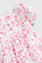 
                        
                          Load image into Gallery viewer, Mothercare Pink Floral Linen Dress
                        
                      