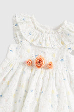 
                        
                          Load image into Gallery viewer, Mothercare Broderie Floral Dress And Headband
                        
                      