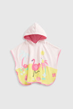 
                        
                          Load image into Gallery viewer, Mothercare Flamingo Hooded Towelling Poncho
                        
                      