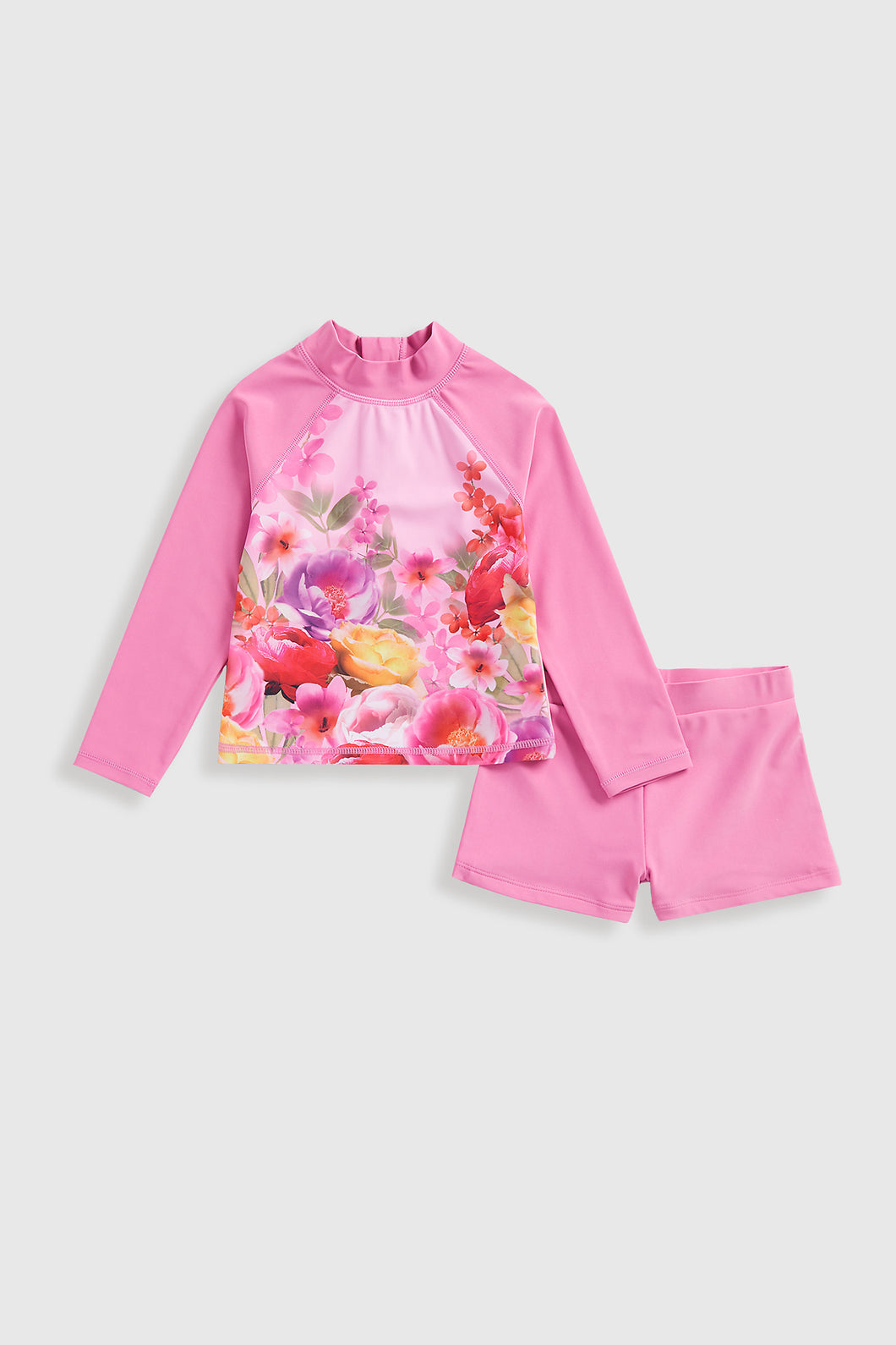 Mothercare Floral Sunsafe Rash Vest And Shorts Set Upf50+