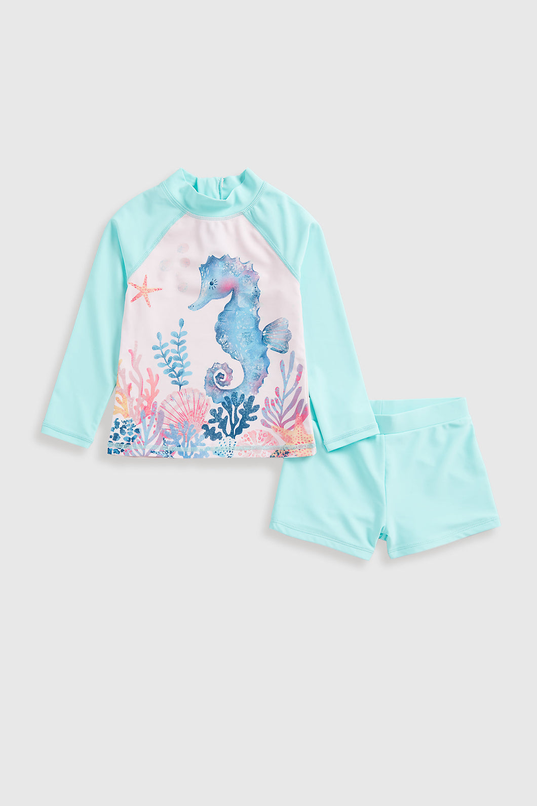 Mothercare Seahorse Sunsafe Rash Vest And Shorts Set Upf50+