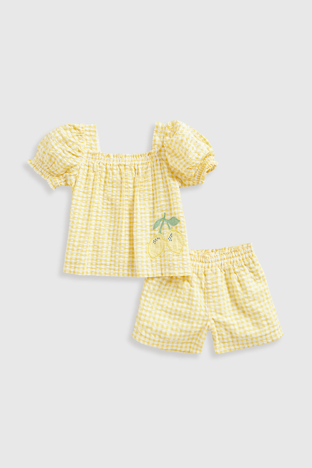 Mothercare Gingham Shorts And Blouse Set