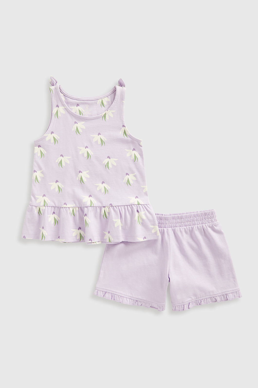 Mothercare Floral Vest T-Shirt And Shorts Set