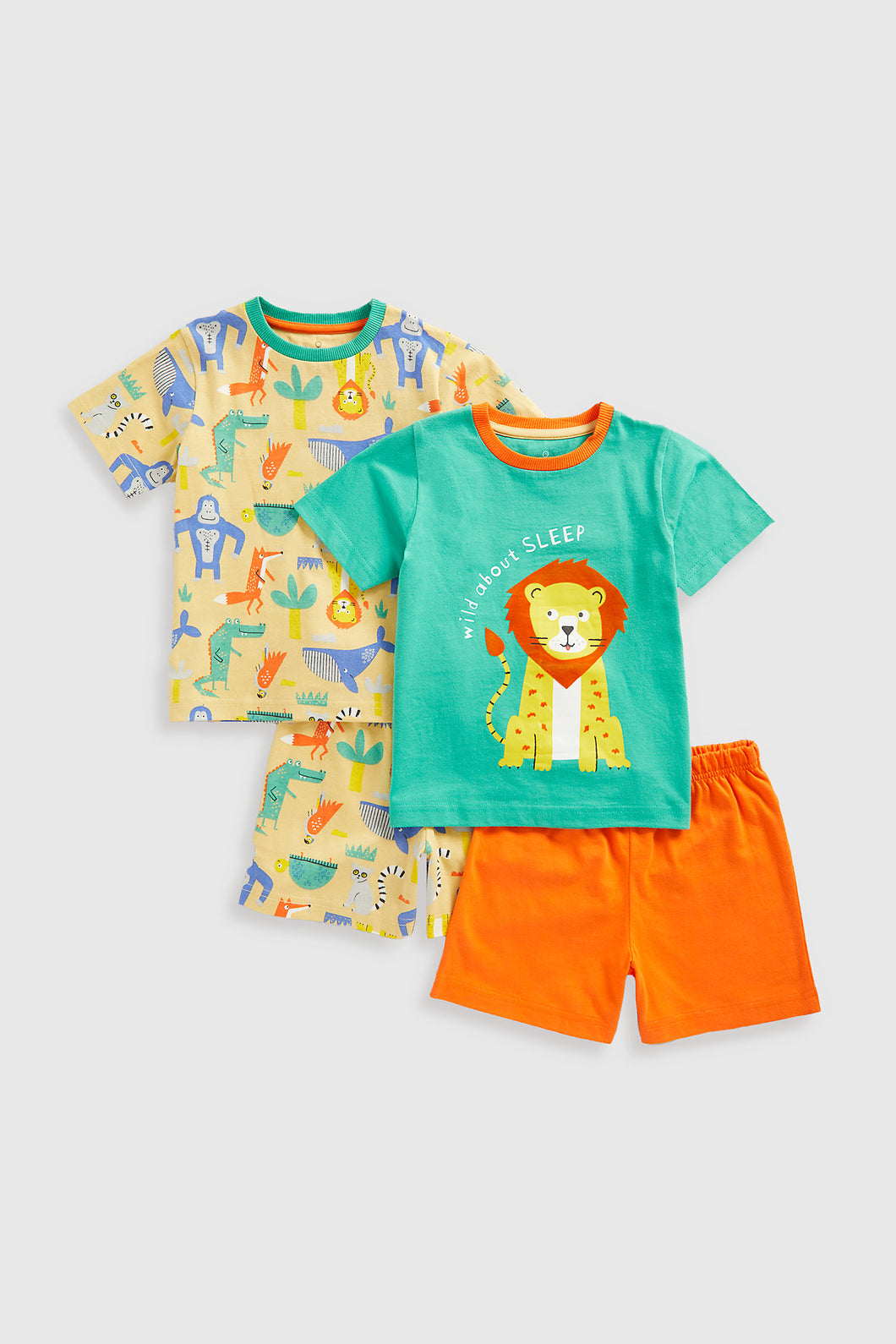 Mothercare Lion Shortie Pyjamas - 2 Pack
