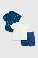 
                        
                          Load image into Gallery viewer, Mothercare Shirt, Shorts And T-Shirt Set
                        
                      