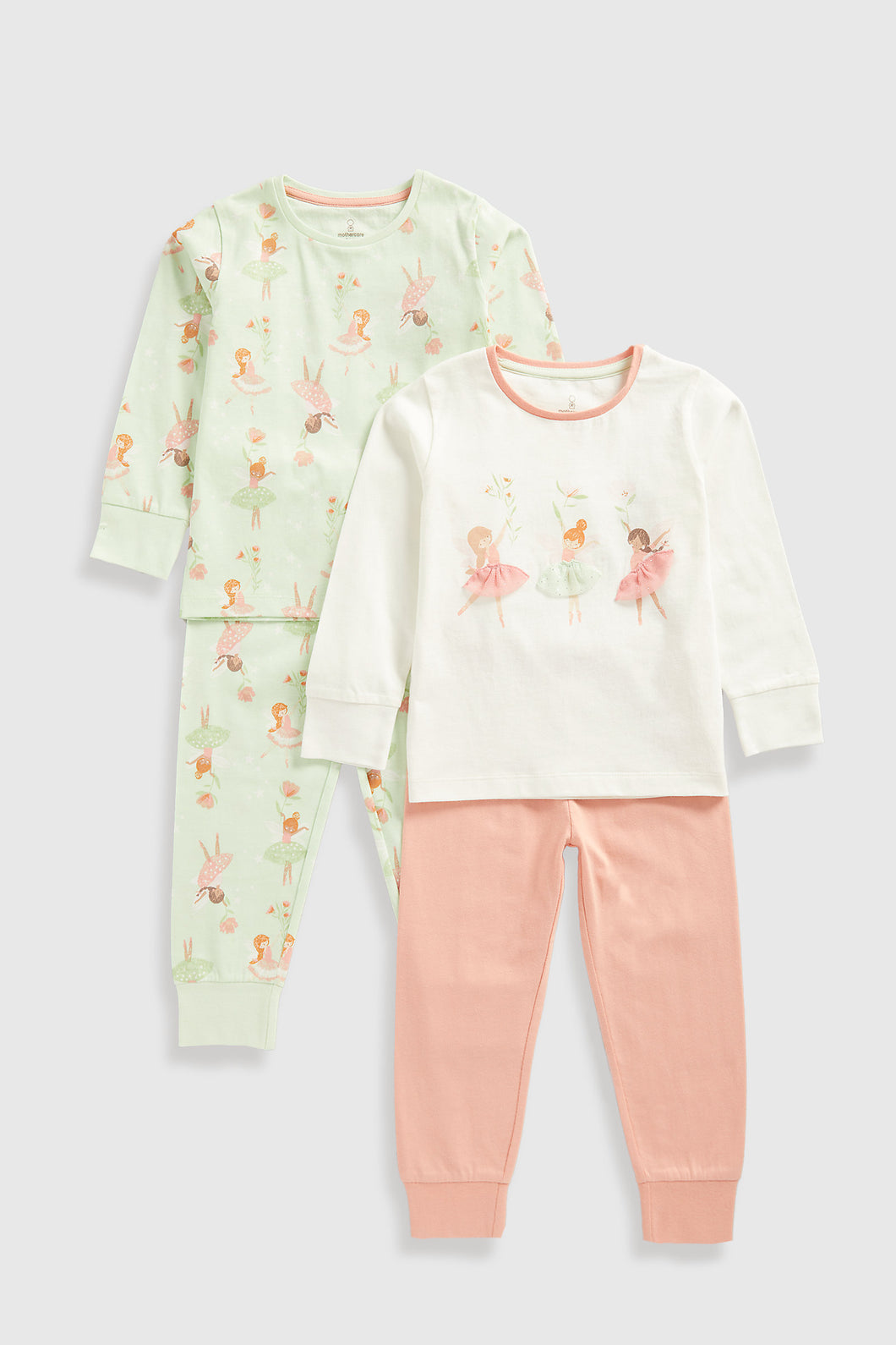 Mothercare Flower Fairy Pyjamas - 2 Pack