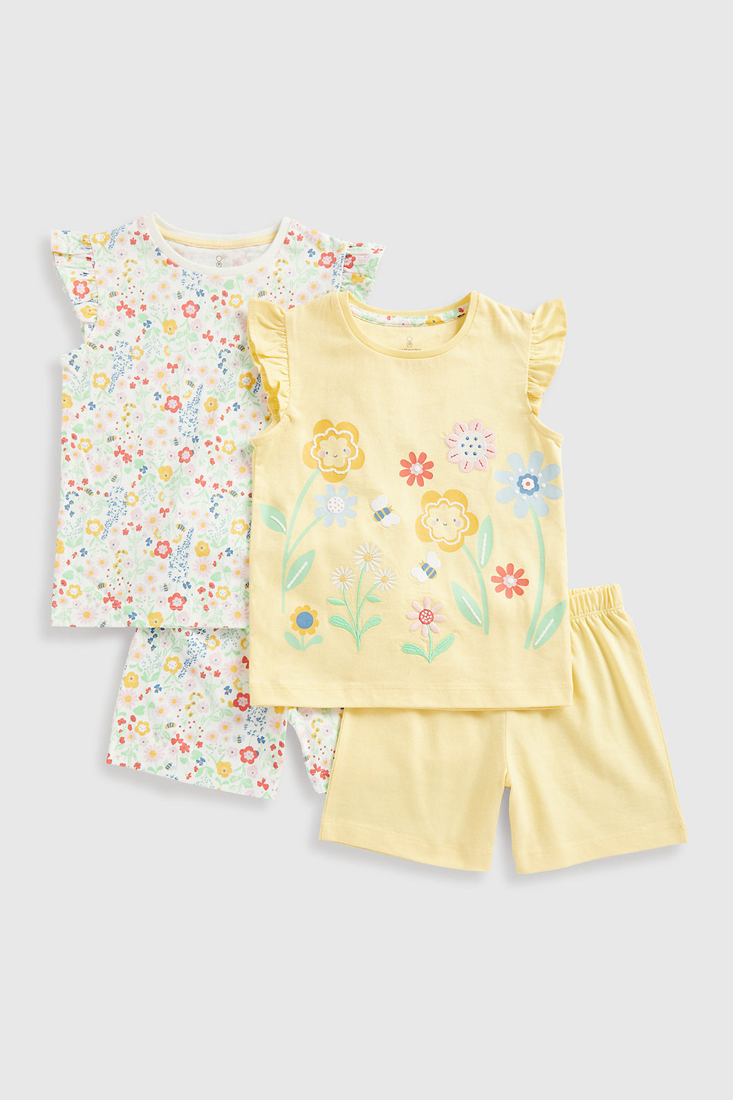 Mothercare Floral Shortie Pyjamas - 2 Pack