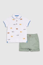 
                        
                          Load image into Gallery viewer, Mothercare Safari Polo Shirt And Chino Shorts Set
                        
                      