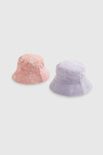 
                        
                          Load image into Gallery viewer, Mothercare Pink Sunsafe Fisherman Hats - 2 Pack
                        
                      
