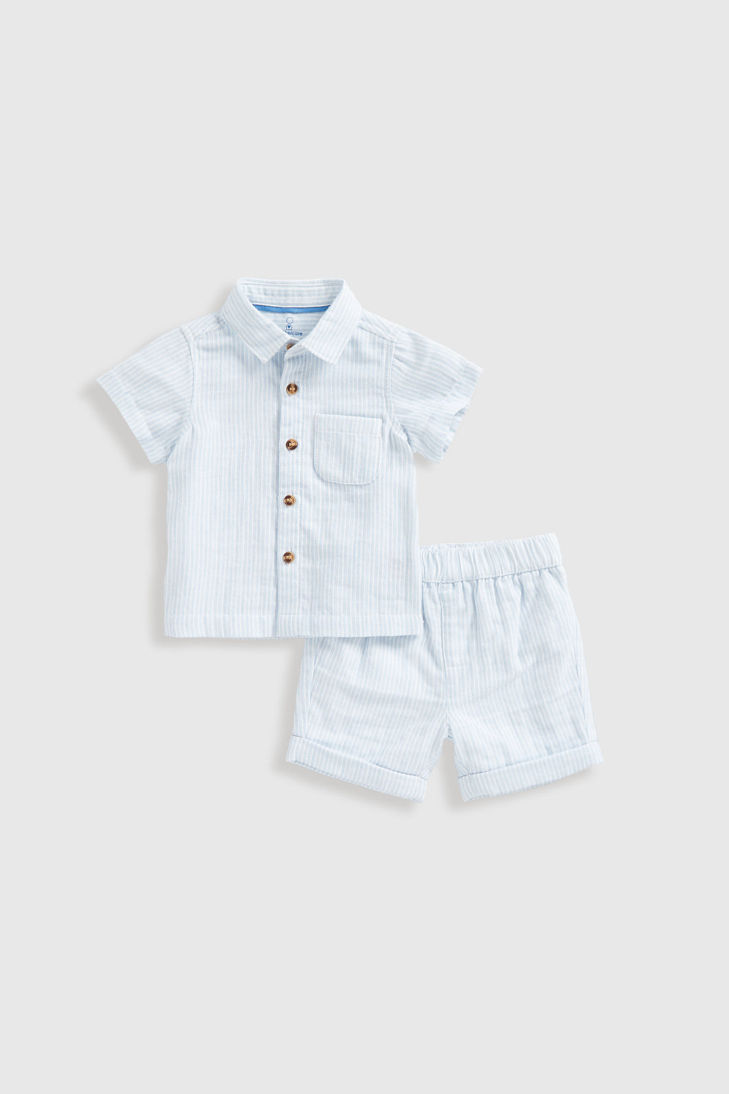 Mothercare Striped Shirt And Shorts Set
