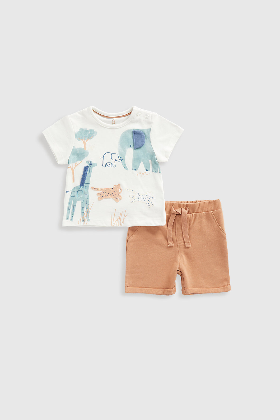 Mothercare Jungle Bodysuits And Shorts Set