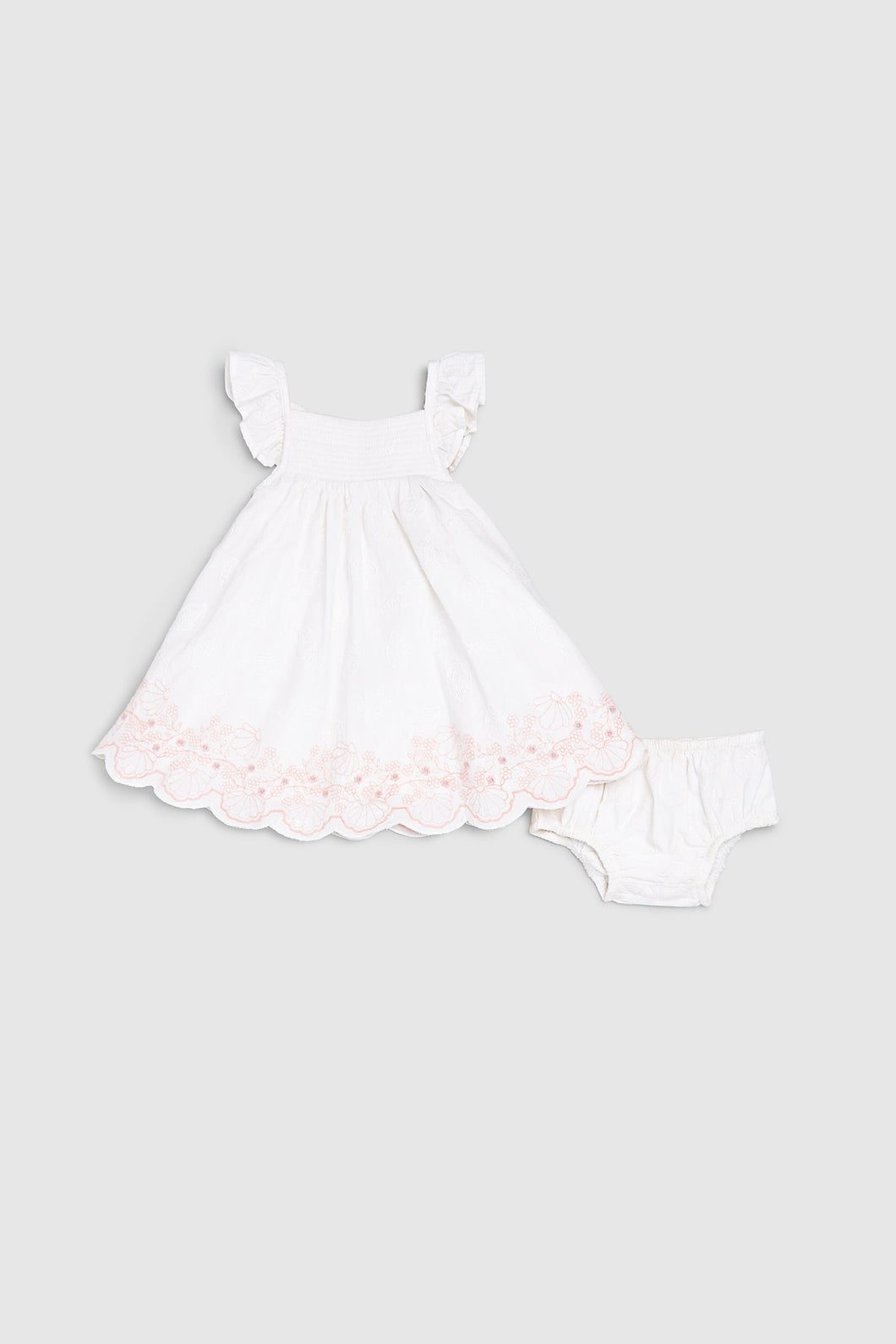 Mothercare Embroidered Dress And Knickers