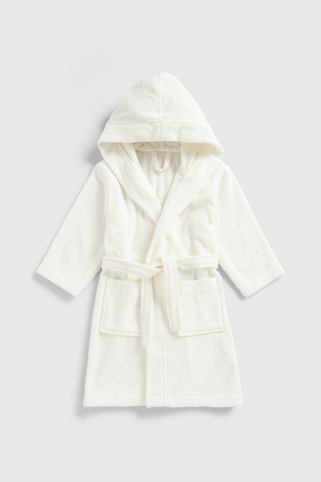 Mothercare White Towelling Hooded Robe