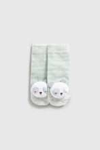 
                        
                          Load image into Gallery viewer, Mothercare Panda Rattle Baby Socks
                        
                      
