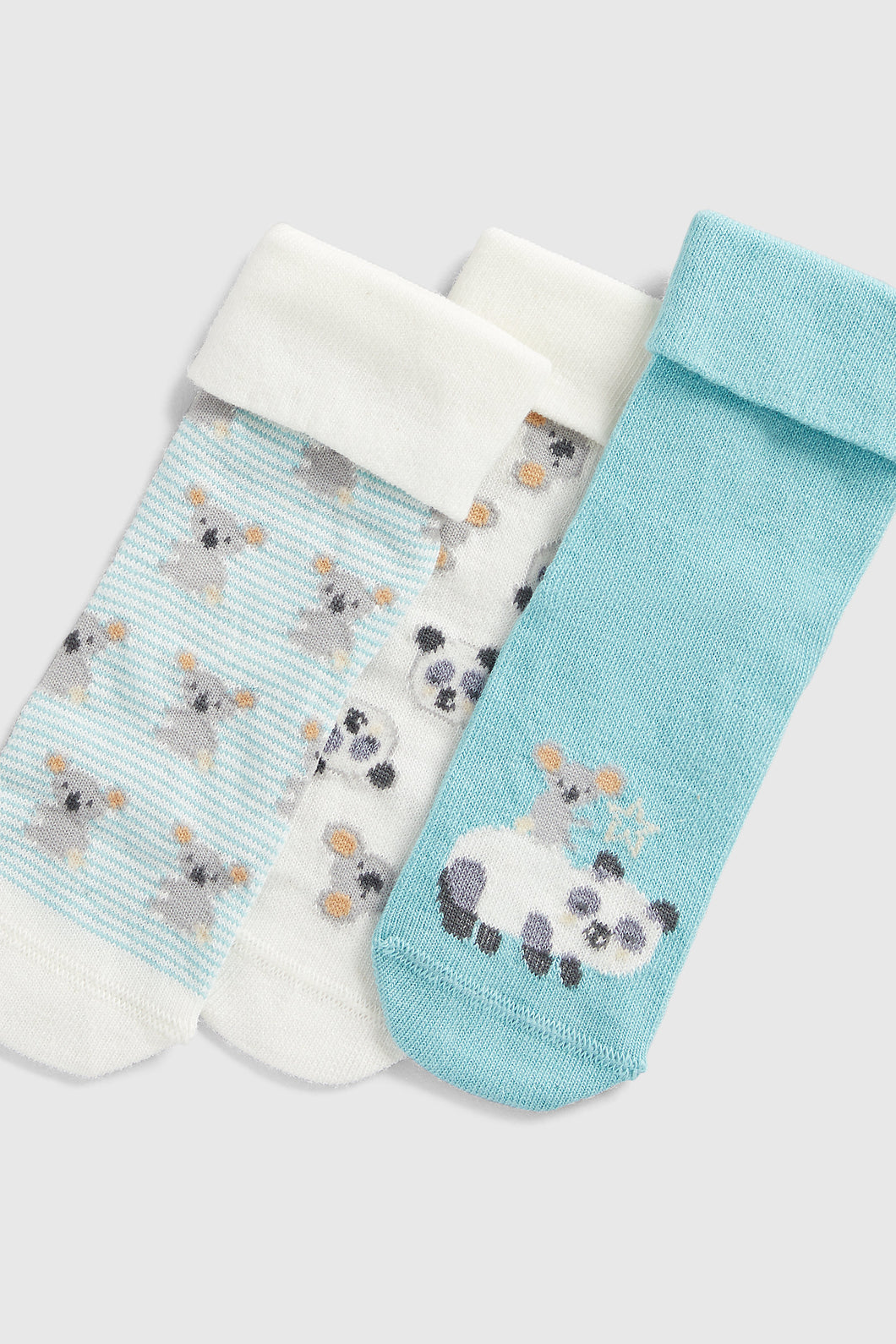 Mothercare Turn-Over-Top Baby Socks - 3 Pack