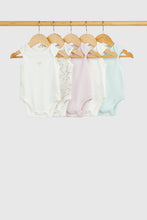 
                        
                          Load image into Gallery viewer, Mothercare Wild Flower Sleeveless Bodysuits - 5 Pack
                        
                      