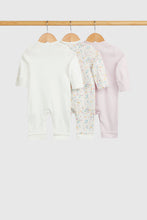 
                        
                          Load image into Gallery viewer, Mothercare Wild Flower Footless Sleepsuits - 3 Pack
                        
                      