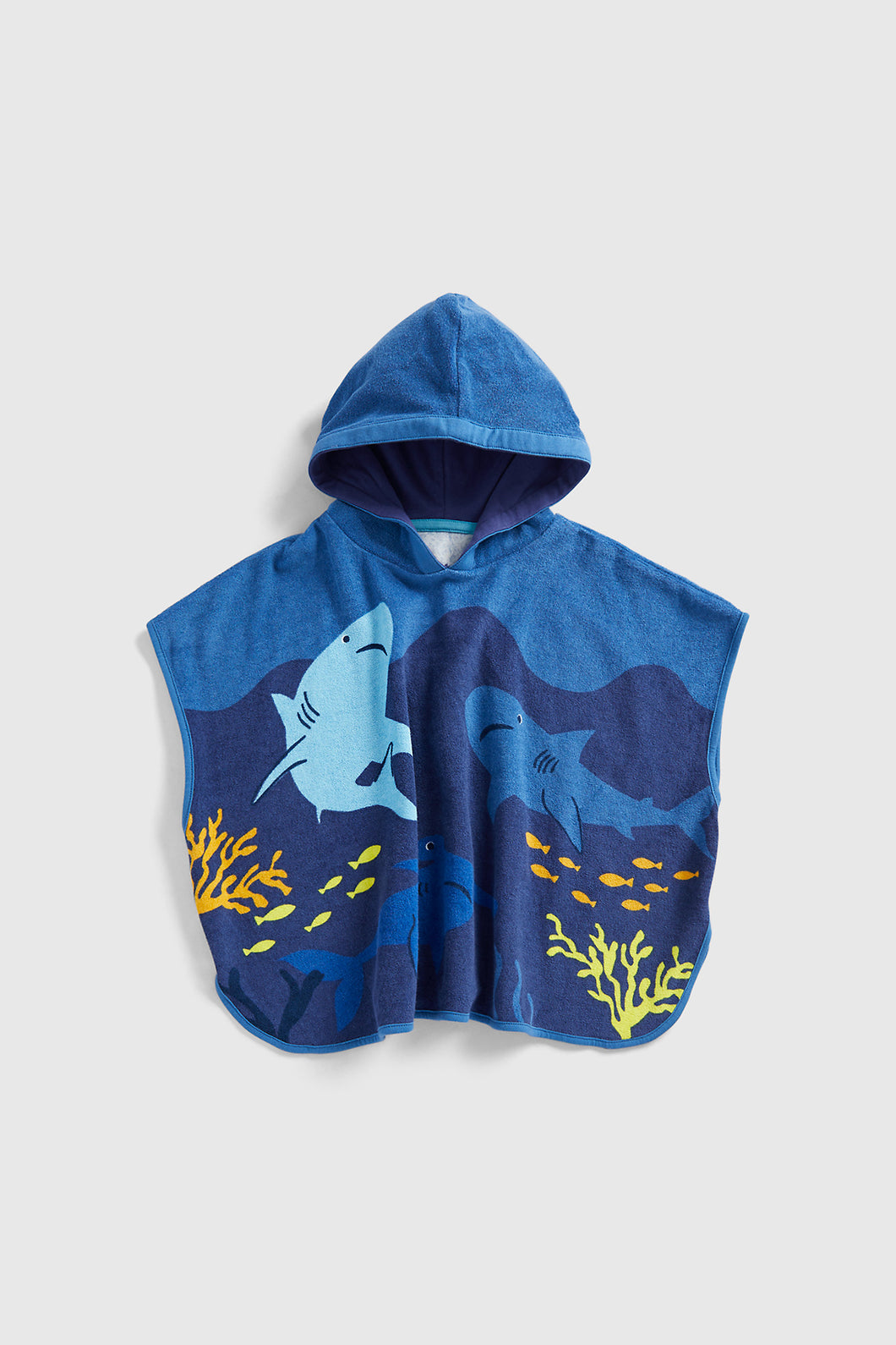 Mothercare Shark Hooded Towelling Poncho