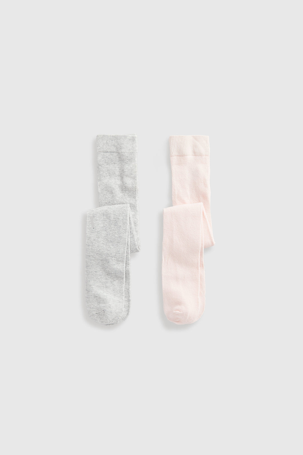 Mothercare Pink And Grey Tights - 2 Pack