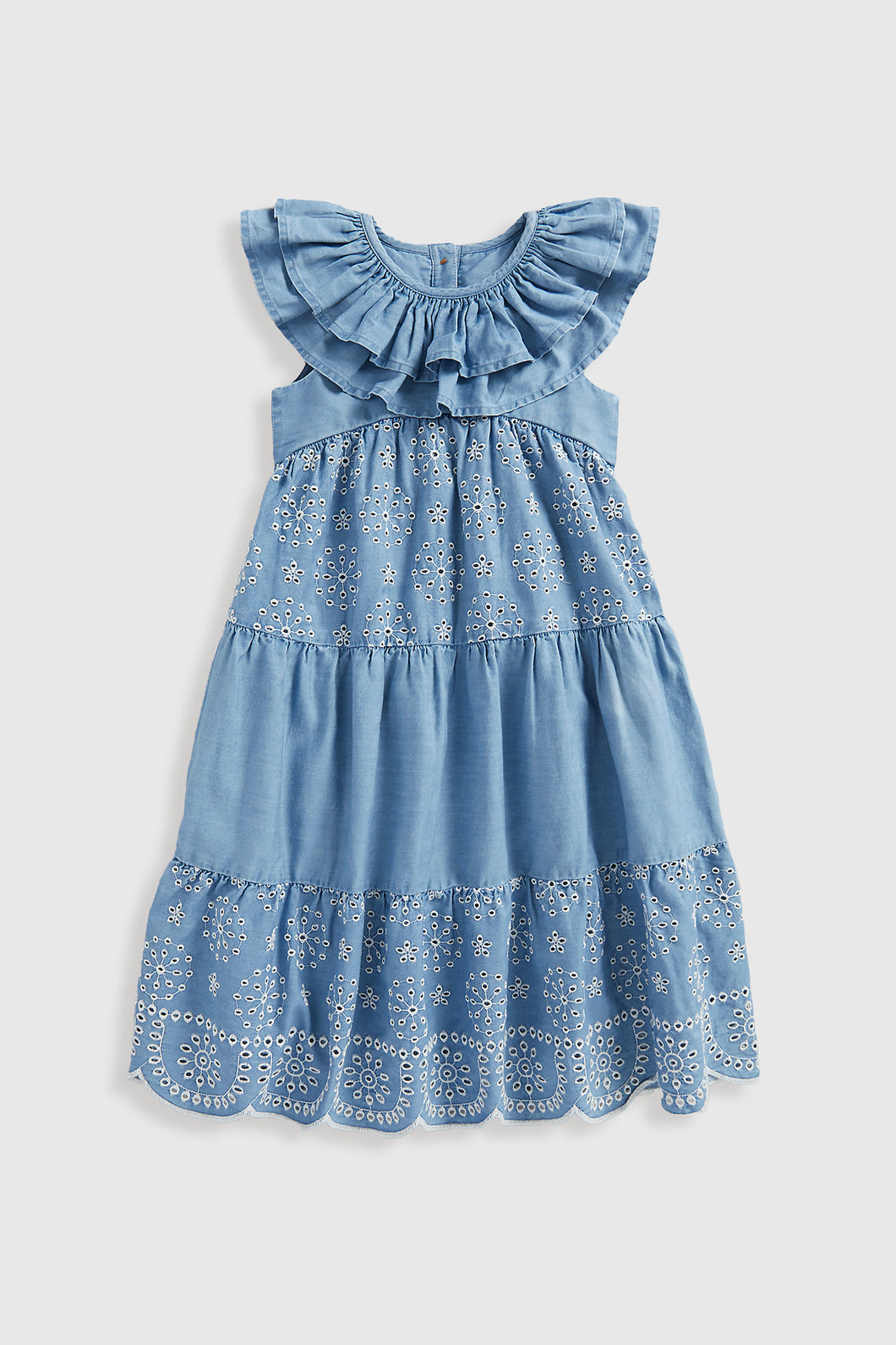 Mothercare Chambray Embroidered Maxi Dress