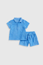 
                        
                          Load image into Gallery viewer, Mothercare Towelling Polo Shirt And Shorts Set
                        
                      