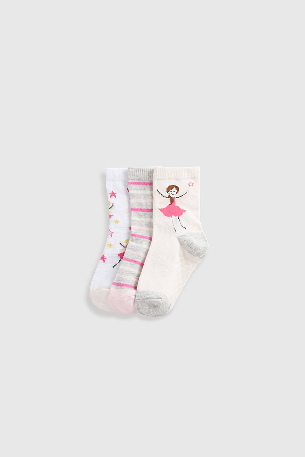 Mothercare Fairy Slip-Resist Socks - 3 Pack