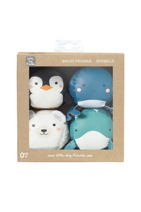 Little Big Friends Dooballs - Set of 4 Soft Ocean Animal Balls 1