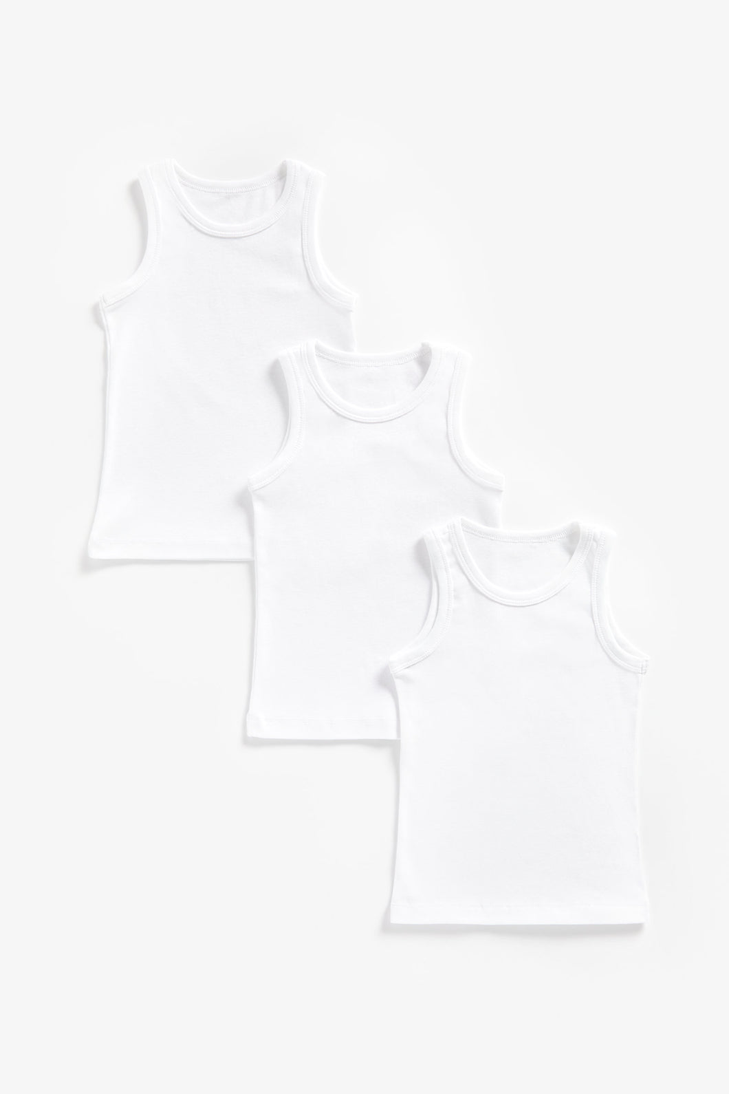 Mothercare White Vests - 3 Pack