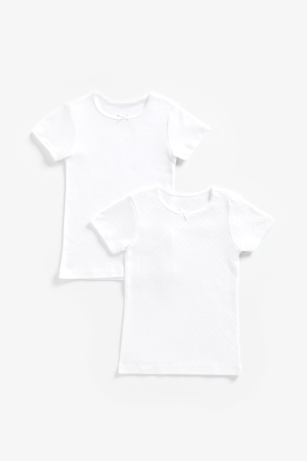 Mothercare White Short-Sleeved Vests - 2 Pack