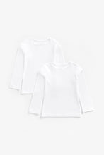 
                        
                          Load image into Gallery viewer, Mothercare White Long-Sleeved Vests - 2 Pack
                        
                      