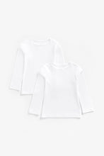 
                        
                          Load image into Gallery viewer, Mothercare White Long-Sleeved Vests - 2 Pack
                        
                      
