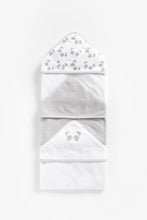 
                        
                          Load image into Gallery viewer, Mothercare Grey Cuddle &#39;N&#39; Dry Hooded Towels 3 Pack 1
                        
                      