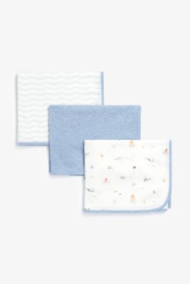 Mothercare You Me And The Sea Jersey Blankets 3 Pack 1