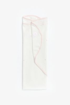 Mothercare Cotton Swaddling Blanket Pink Star 1
