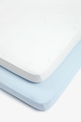 Mothercare Blue Fitted Cot Sheets 2 Pack 1