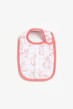 
                        
                          Load image into Gallery viewer, Mothercare Pink Bunny Muslin Newborn Bibs - 3 Pack
                        
                      
