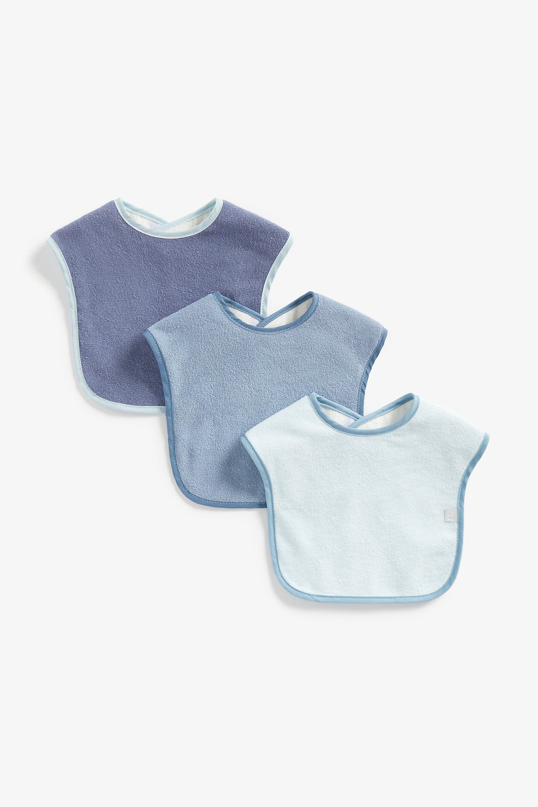 Mothercare Blue Toddler Bibs - 3 Pack